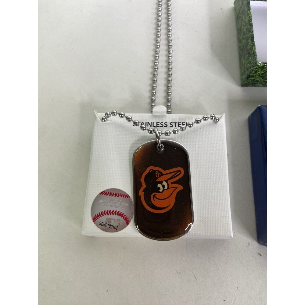 Baltimore Orioles Dog Tag Necklace Stainless Steel MLB Licensed with Gift Box